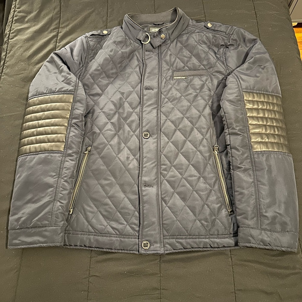 Members Only Gray Quilted Puffer Jacket. Bomber/ Varsity Vintage Members only